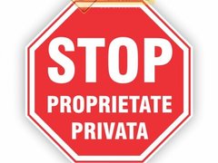 Semn pentru stop proprietate privata